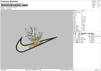 Swoosh Goku V5 Embroidery File 5 sizes