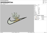Swoosh Goku V5 Embroidery File 5 sizes