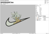 Swoosh Goku V5 Embroidery File 5 sizes