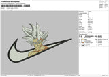 Swoosh Goku V5 Embroidery File 5 sizes