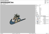 Swoosh Goku Embroidery File 6 sizes