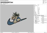 Swoosh Goku Embroidery File 6 sizes