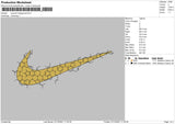 Swoosh Hexagonal Embroidery File 4 size