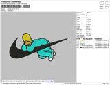 Swoosh Homer Embroidery File 4 size