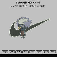 Swoosh Kkh Chibi Embroidery File 6 sizes