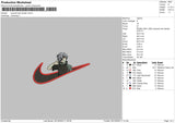 Swoosh Ken Kaneki Embroidery File 6 sizes