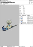 Swoosh Killua Bolt Embroidery File 4 size