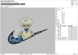 Swoosh Killua Bolt Embroidery File 4 size