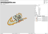 Swoosh Luffy Laugh Embroidery File 6 sizes