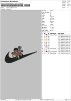 Swoosh luffytaro Embroidery File 6 sizes