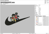 Swoosh luffytaro Embroidery File 6 sizes