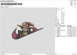 Swoosh Luffy V5 Embroidery File 6 sizes