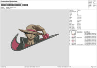 Swoosh Luffy V5 Embroidery File 6 sizes