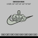 Swoosh Man Embroidery File 6 sizes