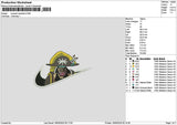 Swoosh Marshal Embroidery File 6 sizes
