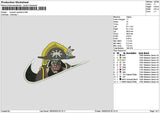 Swoosh Marshal Embroidery File 6 sizes