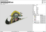 Swoosh Marshal Embroidery File 6 sizes