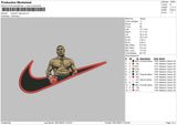 Swoosh Mike T Embroidery File 6 sizes