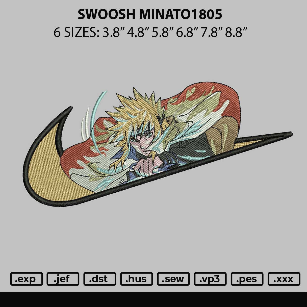 Swoosh Minato1805 Embroidery File 6 sizes