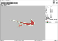 Swoosh Love 2103 Embroidery File 6 sizes