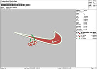 Swoosh Love 2103 Embroidery File 6 sizes