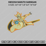 Swoosh Naruto Saringan Embroidery File 5 sizes