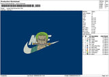Swoosh Zoro Embroidery File 6 sizes