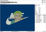 Swoosh Zoro Embroidery File 6 sizes