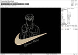 Swoosh Photoline 1007 Embroidery File 6 sizes