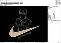 Swoosh Photoline 1007 Embroidery File 6 sizes