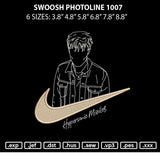 Swoosh Photoline 1007 Embroidery File 6 sizes