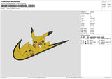 Swoosh Pika V2 Embroidery File 6 sizes