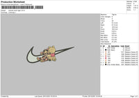 Swoosh Pooh Tiger Embroidery File 4 size