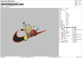 Swoosh Punchman Embroidery File 6 sizes