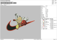 Swoosh Punchman Embroidery File 6 sizes