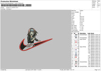 Swoosh Rin Nohara Embroidery File 4 size