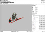 Swoosh Rin Nohara Embroidery File 4 size