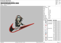 Swoosh Rin Nohara Embroidery File 4 size