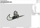 Swoosh Scream Embroidery File 6 sizes