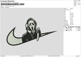 Swoosh Scream Embroidery File 6 sizes