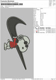 Swoosh Snoopy Embroidery File 6 size