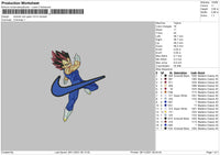 Swoosh Son Goku Embroidery File 9 size