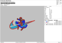 Swoosh Spider 05 Embroidery File 6 sizes