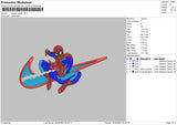 Swoosh Spider 05 Embroidery File 6 sizes