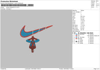 Swoosh Spiderman V4 Embroidery File 11 Size