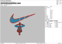 Swoosh Spiderman V4 Embroidery File 11 Size