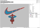 Swoosh Spiderman V4 Embroidery File 11 Size