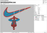 Swoosh Spiderman V4 Embroidery File 11 Size