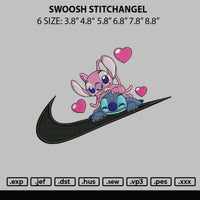 Swoosh Stitchangel Embroidery File 6 sizes