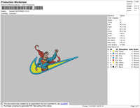 Swoosh Superman Embroidery File 4 size